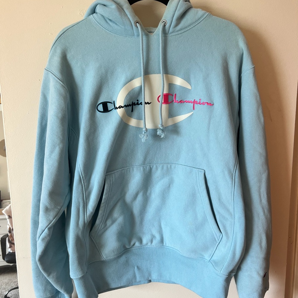 Champion Sky Blue Reverse Weave Hoodie